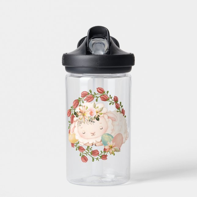 Schlafen Baby Lamm Custom Water Flasche (Vorne)