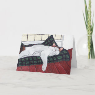 Schlafen Calico Katze Notecard Karte