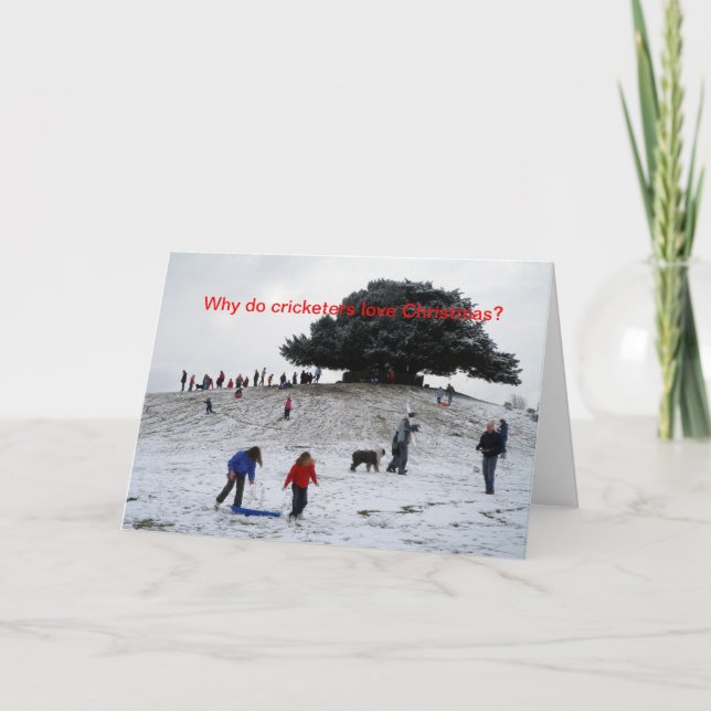 Schlafen Feiertagskarte (Vorderseite)