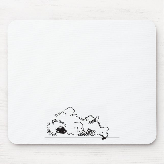 Schlafen Keeshond Mousepad (Vorne)
