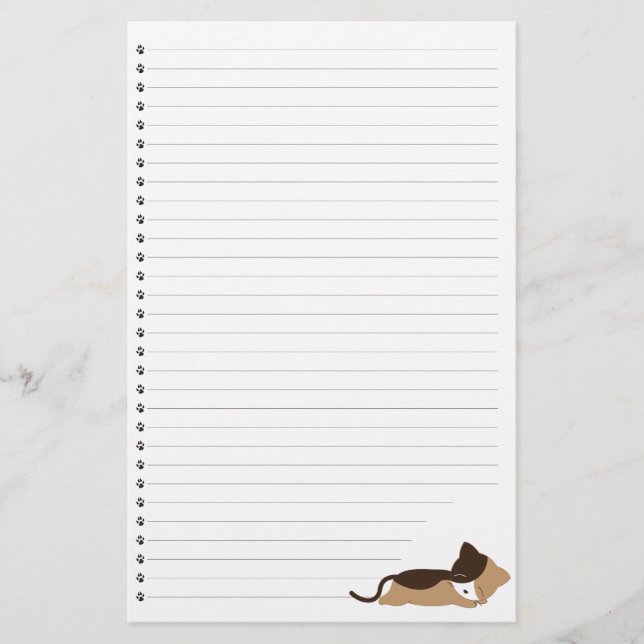 Schlafen Kitchenette Pet Stationery Briefpapier (Vorderseite)