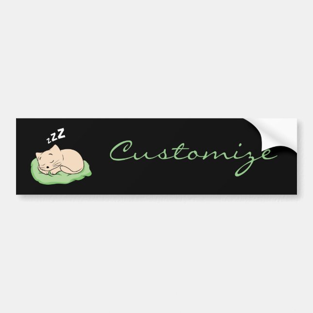 Schlafen Kitty Thunder_Cove Autoaufkleber (Vorne)