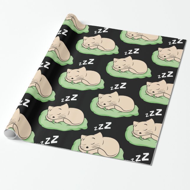 Schlafen Kitty Thunder_Cove Geschenkpapier (Ungerollt)