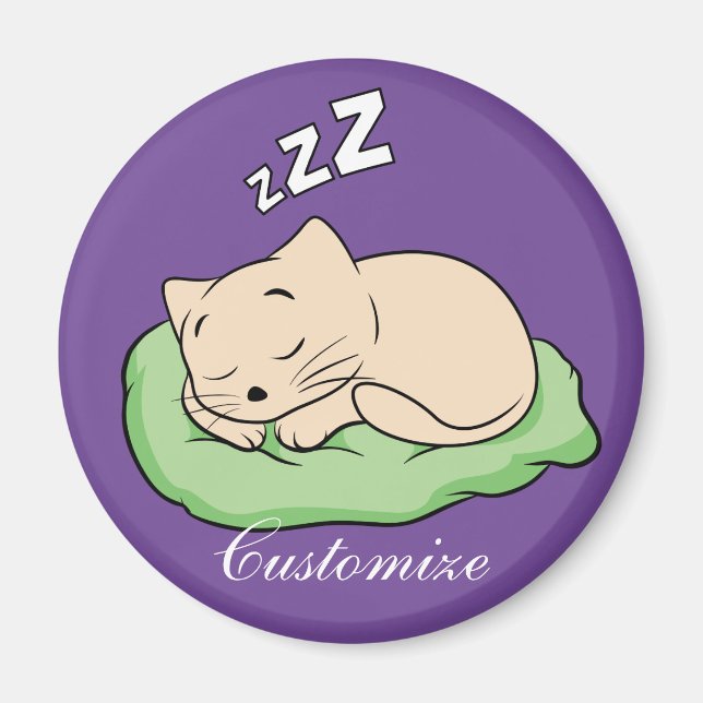 Schlafen Kitty Thunder_Cove Magnet (Vorne)