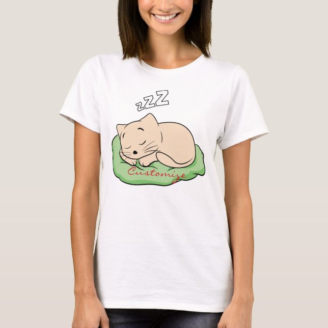 Schlafen Kitty Thunder_Cove T-Shirt (Vorderseite)