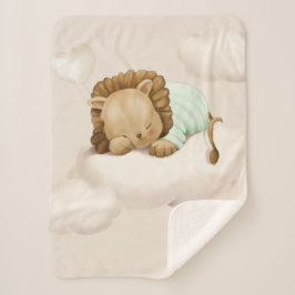 Schlafen Lion Cub Sherpa Blanket Sherpadecke