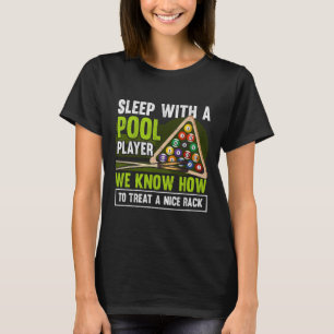 Schlafen mit Billard-Billard-Player am Pool T-Shirt