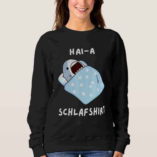Schlafen Pajamas Nachtkleid Hai Sweatshirt (Vorderseite)