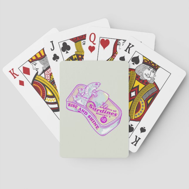 SCHLAFEN SARDINEN RISE UND SCHEIN SPIELKARTEN (Rückseite)