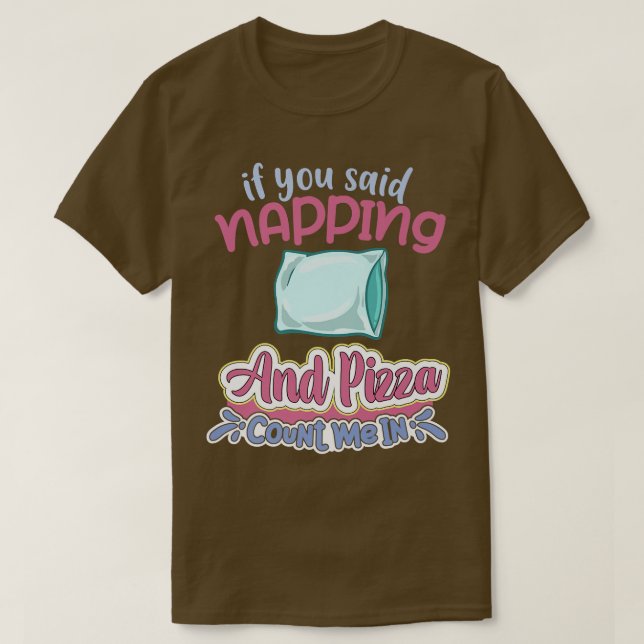 Schlafen Schlafen Schlafen Schlafen Nickerchen Bed T-Shirt (Design vorne)