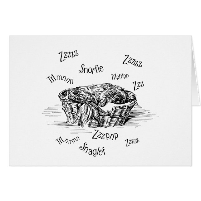 Schlafen Schnarchen Pekingese Doggie (Vorderseite (Horizontal))