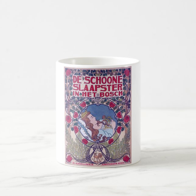 Schlafen Schönheit, Deckkunst, Van Caspel Kaffeetasse (Mittel)