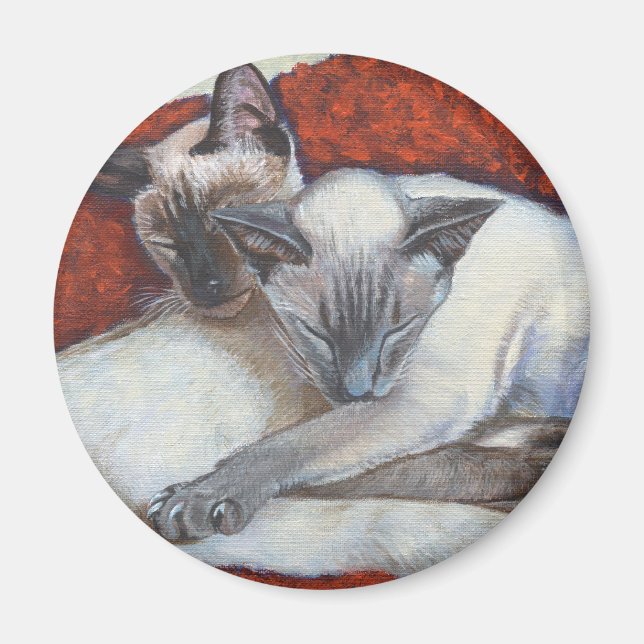 Schlafen Siam Kunst Magnet (Vorne)