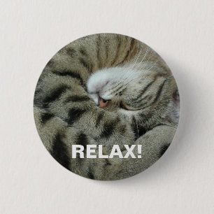 Schlafen Tiger-Cat Button