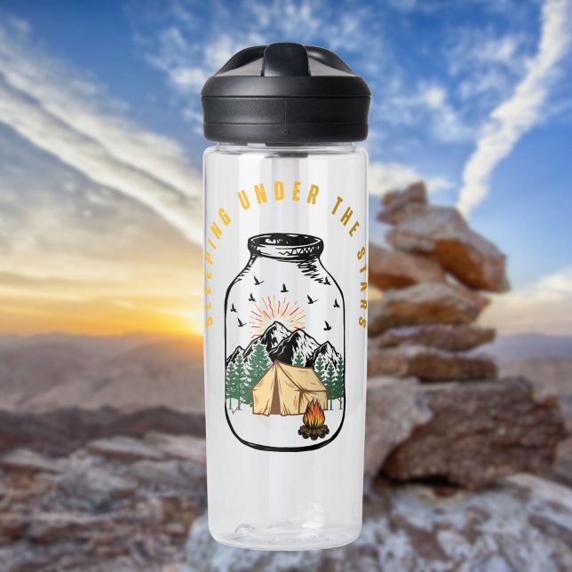 Schlafen unter den Sternen Außenpolitisches Campin Trinkflasche (Von Creator hochgeladen)
