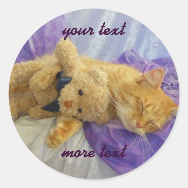 Schlafen von Kitty Stickers (Vorderseite)