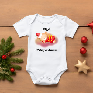 Schlafen Weihnachtsbärchen Baby Bodysuit Strampler