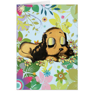 Schlafen Welpe Dog Cartoon Tiere Art