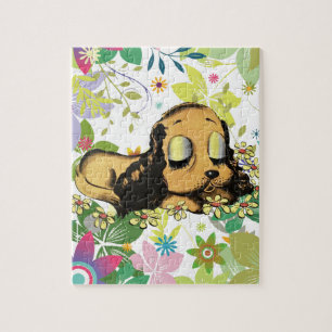 Schlafen Welpe Dog Cartoon Tiere Art