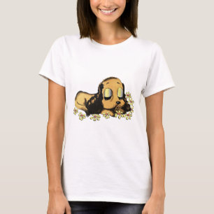 Schlafen Welpe Dog Cartoon Tiere Art T-Shirt