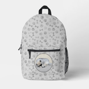 Schlafen Welpenmalerei Original Hundekunst Bedruckter Rucksack