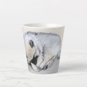 Schlafen Welpenmalerei Original Hundekunst Milchtasse