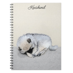 Schlafen Welpenmalerei Original Hundekunst Notizblock