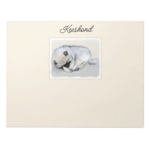 Schlafen Welpenmalerei Original Hundekunst Notizblock