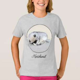 Schlafen Welpenmalerei Original Hundekunst T-Shirt