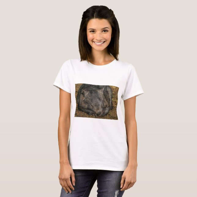 Schlafen Wombat T-Shirt (Vorne ganz)