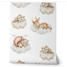 Schlafen Woodland Tiere Muster Baby Kinderzimmer