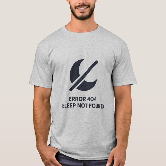 Schlafen wurde nicht gefunden Minimalistisches Ent T-Shirt (Vorderseite)