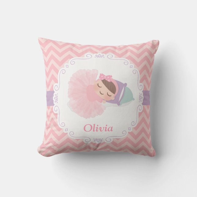 Schlafenballerina-Baby-Raum-Dekor-Kissen Kissen (Vorderseite)