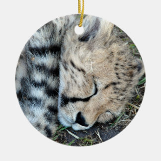 Schlafencheetah-CUB-Foto Keramikornament