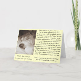 Schlafende alte Akita Hund Beileid-Gedicht Karte