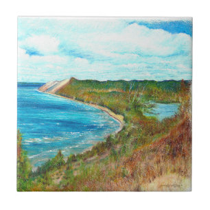 Schlafende BärenDunes Lakeshore Michigan Beach Pa Fliese
