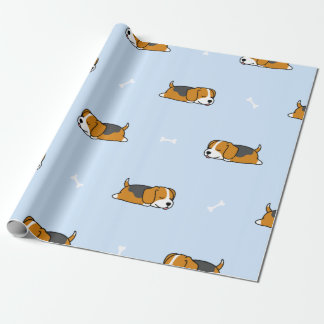 Schlafende Beagle Welpe Geschenkpapier