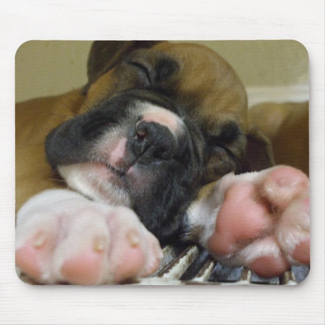 Schlafende Boxer Welpenmousepad Mousepad (Vorne)
