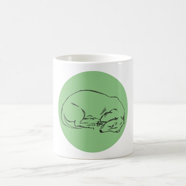 Schlafende Dackel Kaffeetasse (Mittel)