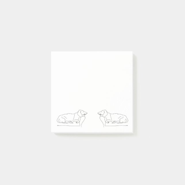 Schlafende Dackel Post-it Klebezettel (Vorderseite)