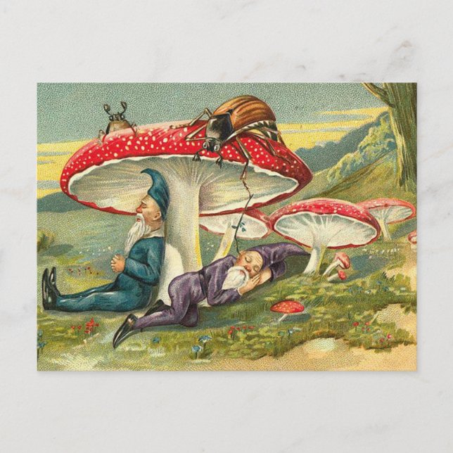 Schlafende Elfen Postkarte (Vorderseite)