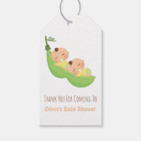 Schlafende Erbsen in einem Pod Twin Baby Shower Ta