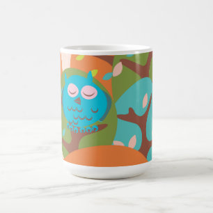 Schlafende Eule Kaffeetasse