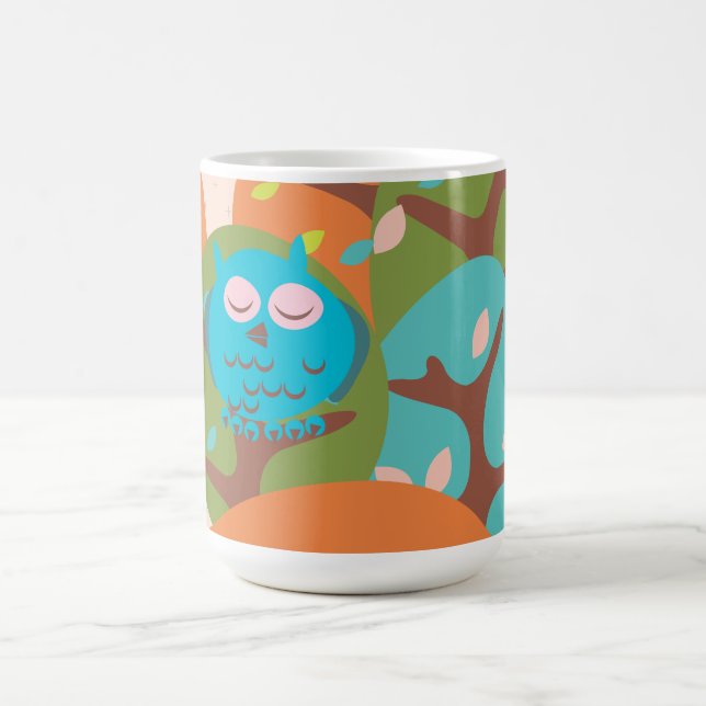 Schlafende Eule Kaffeetasse (Mittel)