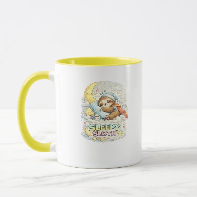 Schlafende Faultier Süße Gemütliche Kaffeetasse (Links)