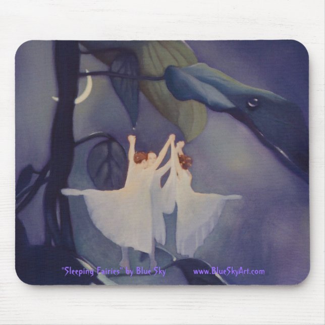 "Schlafende Feen" durch blauer Himmel mousepad (Vorne)