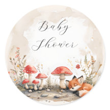 Schlafende Fox-Umschlag Aufkleber