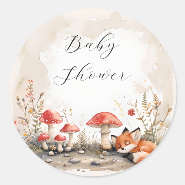 Schlafende Fox-Umschlag Aufkleber (Vorderseite)