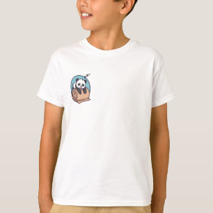 Schlafende gerollte Matte Panda Kinder T-Shirt