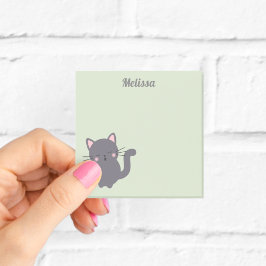 Schlafende graue Katzen-Sage-Haftnotizen Post-it Klebezettel